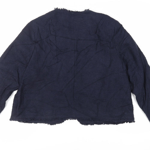 Marks and Spencer Womens Blue Jacket Blazer Size 20 Hook & Eye