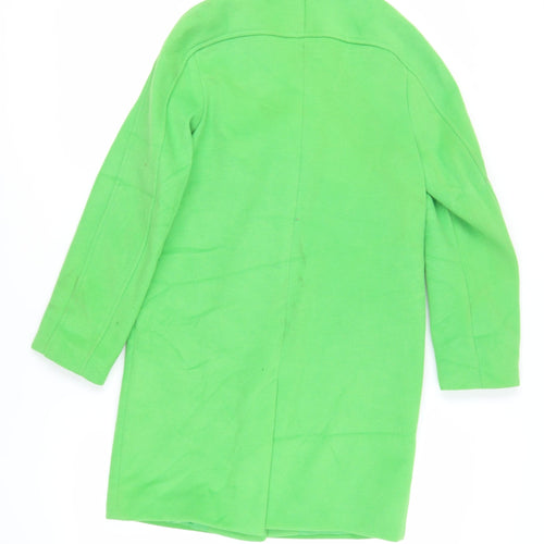 Marks and Spencer Womens Green Overcoat Coat Size 8 Button