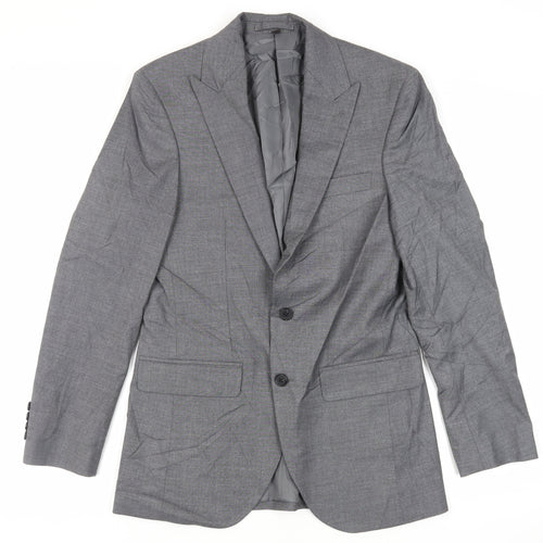 Marks and Spencer Mens Grey Polyester Jacket Suit Jacket Size 36 Regular