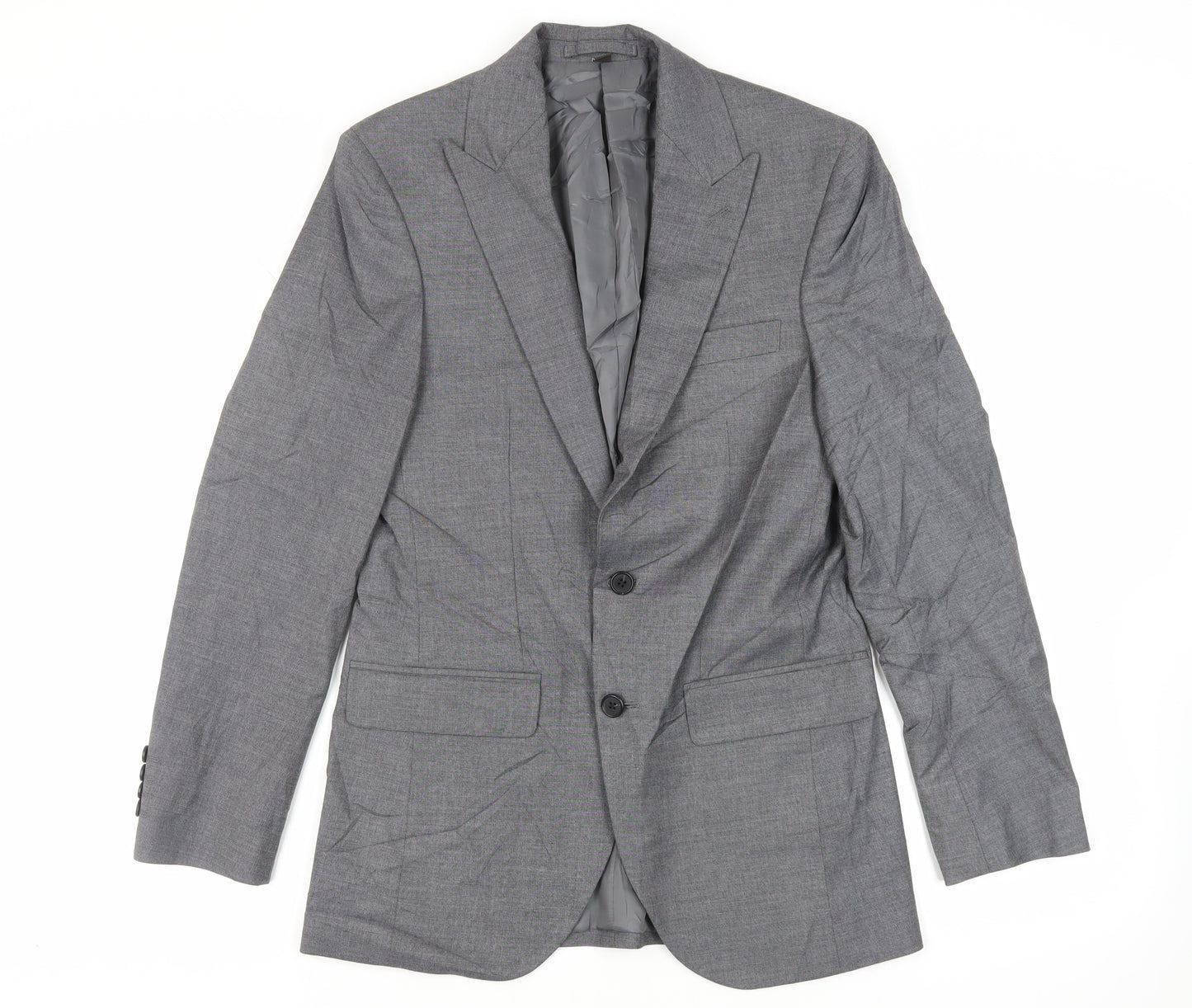 Marks and Spencer Mens Grey Polyester Jacket Suit Jacket Size 36 Regular