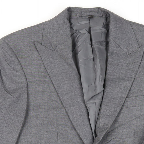 Marks and Spencer Mens Grey Polyester Jacket Suit Jacket Size 36 Regular