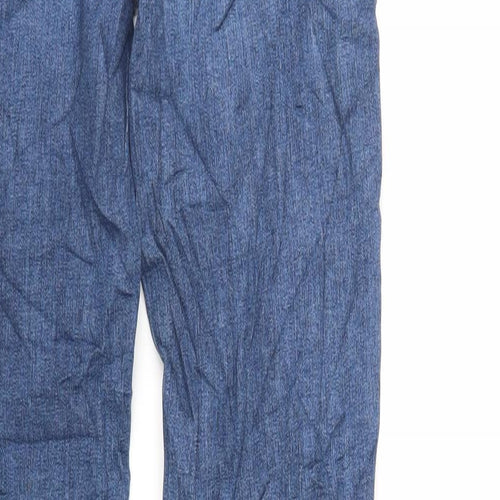 Marks and Spencer Womens Blue Cotton Skinny Jeans Size 8 L30 in Regular Zip - Raw Hem