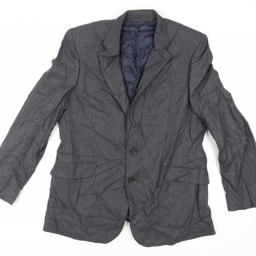 Jaeger Mens Grey Wool Jacket Blazer Size 42 Regular