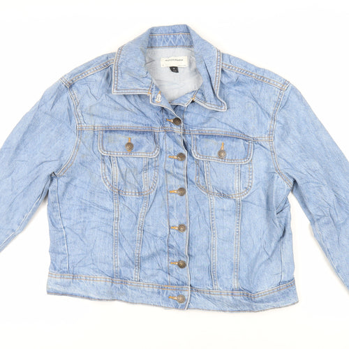 Marks and Spencer Womens Blue Jacket Size 12 Button