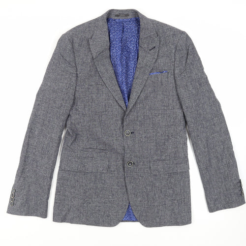 Marks and Spencer Mens Blue Cotton Jacket Blazer Size 36 Regular