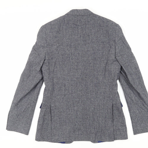 Marks and Spencer Mens Blue Cotton Jacket Blazer Size 36 Regular