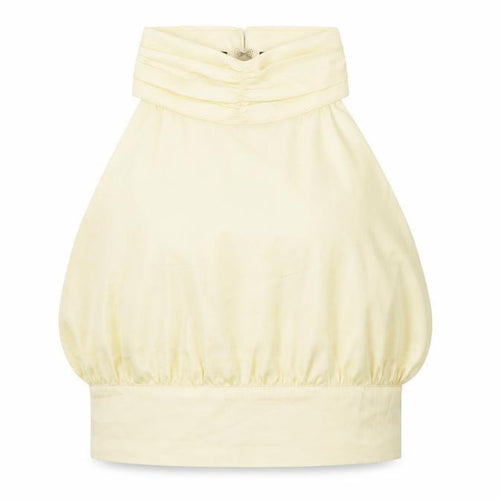 Nasty Gal Womens Ivory Polyester Basic T-Shirt Size 10 Halter