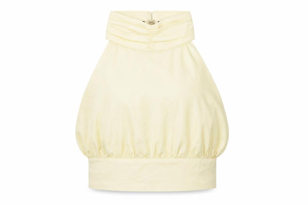 Nasty Gal Womens Ivory Polyester Basic T-Shirt Size 10 Halter