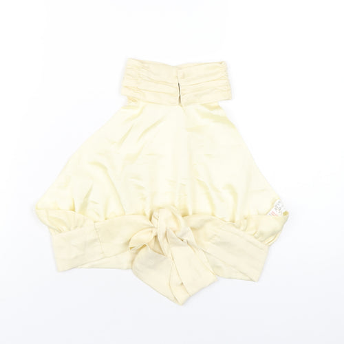 Nasty Gal Womens Ivory Polyester Basic T-Shirt Size 10 Halter