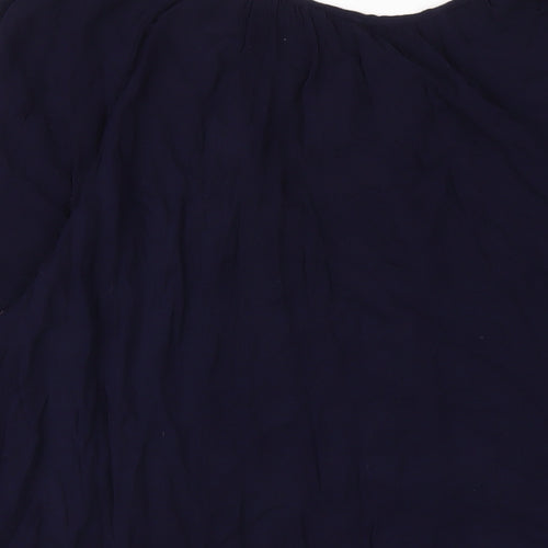 Daniel Rainn Womens Blue Viscose Basic T-Shirt Size 10 V-Neck