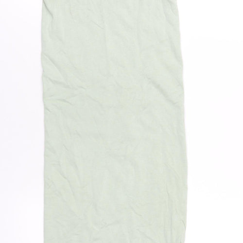 Zara Womens Green Viscose Tank Dress Size XS Scoop Neck Pullover