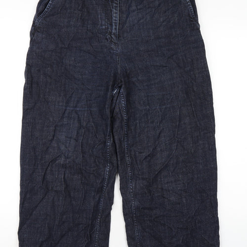 Toast Womens Blue Cotton Wide-Leg Jeans Size 32 in L25 in Regular Zip