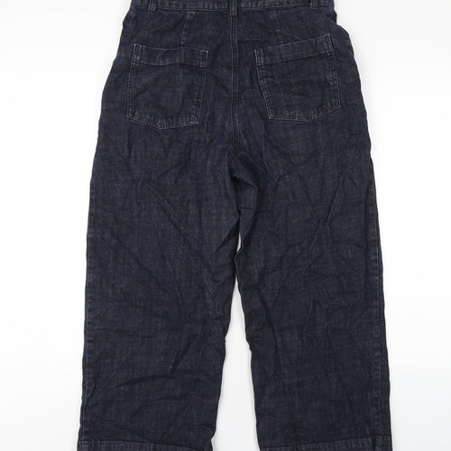 Toast Womens Blue Cotton Wide-Leg Jeans Size 32 in L25 in Regular Zip