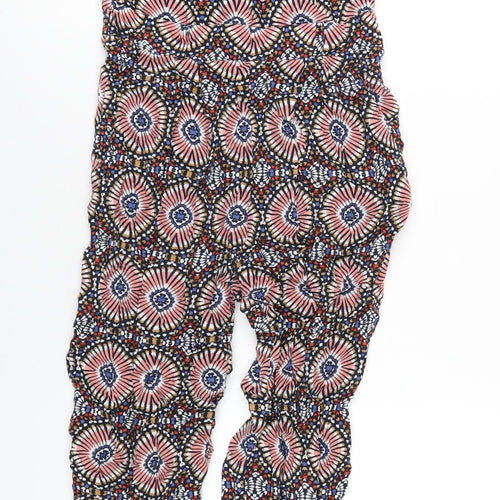 Dorothy Perkins Womens Multicoloured Geometric Viscose Jumpsuit One-Piece Size 8 L26 in Zip