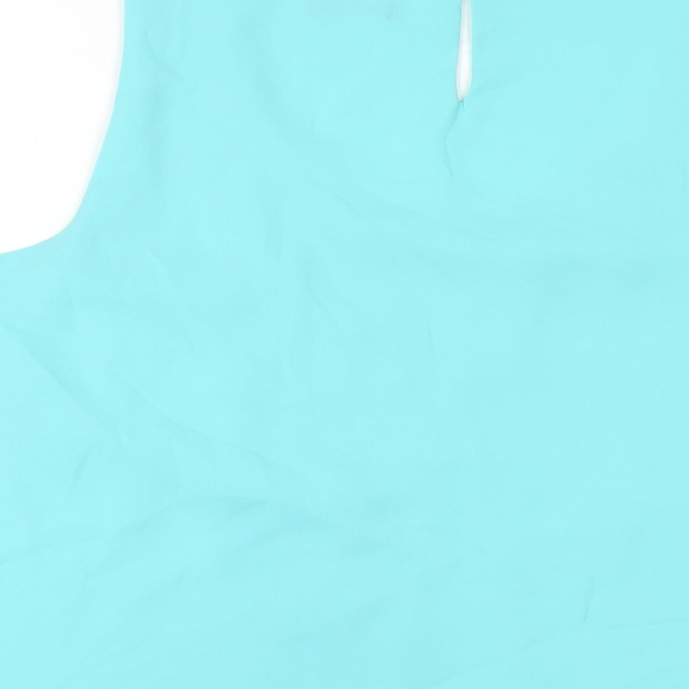 Roman Womens Blue Polyester Basic Tank Size 20 Scoop Neck