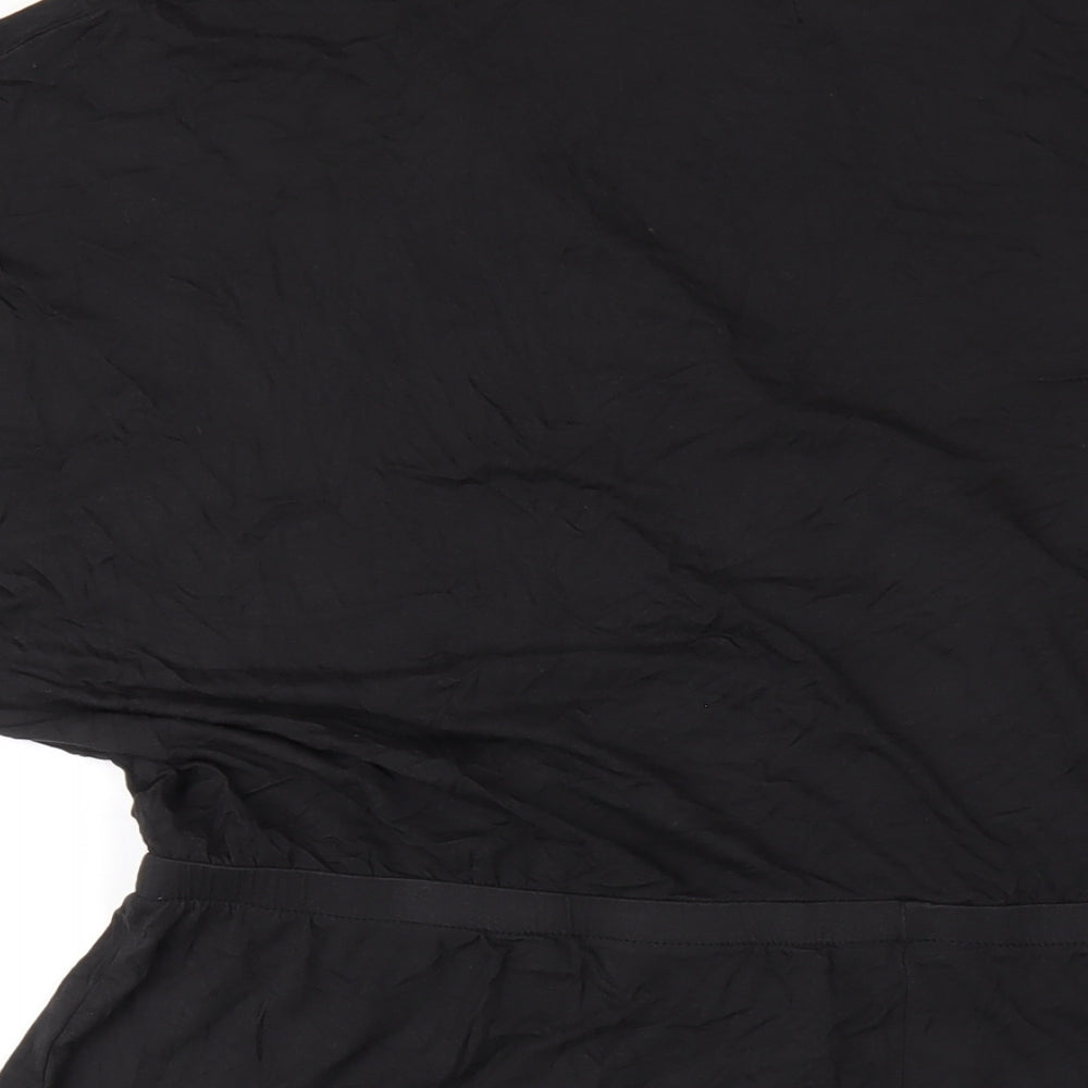 Capsule Womens Black Vinyl Playsuit One-Piece Size 22 Pullover