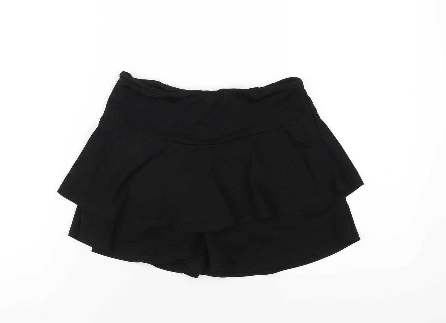 Boohoo Womens Black Polyester Skort Skirt Size 12