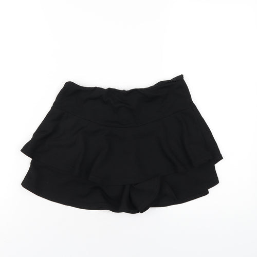 Boohoo Womens Black Polyester Skort Skirt Size 12