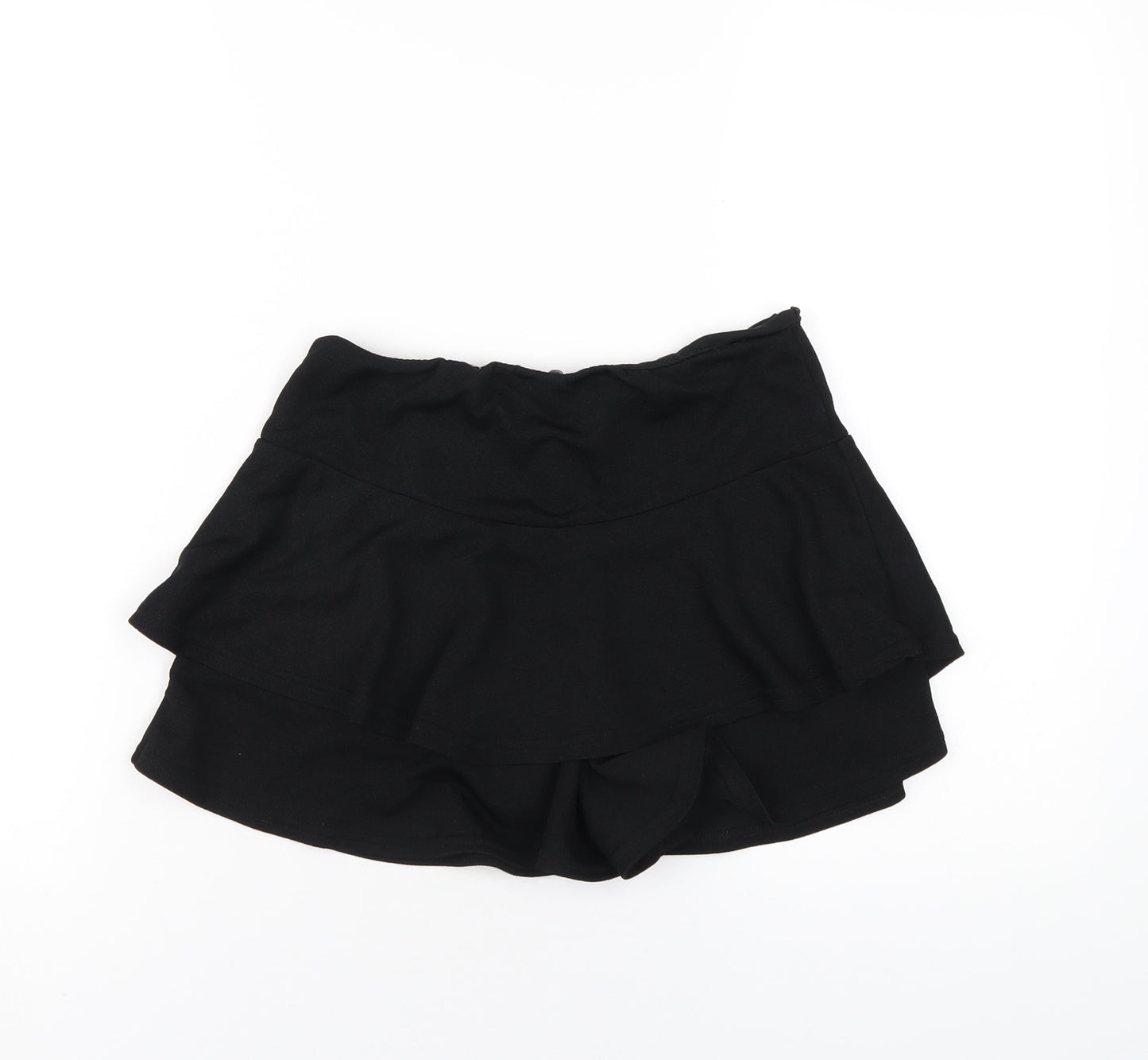 Boohoo Womens Black Polyester Skort Skirt Size 12