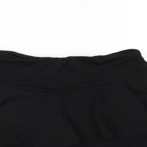 Boohoo Womens Black Polyester Skort Skirt Size 12
