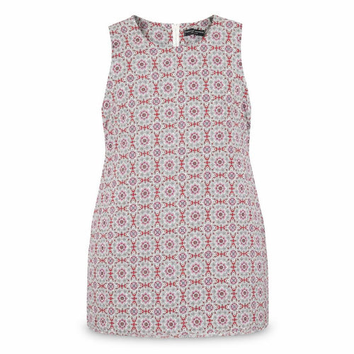 Dorothy Perkins Womens Multicoloured Geometric Viscose A-Line Size 18 Round Neck Zip