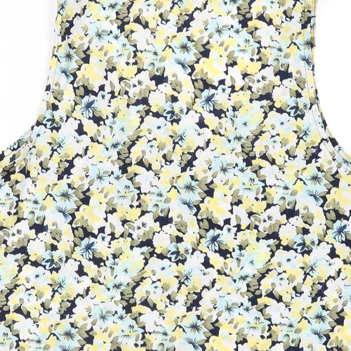 VERO MODA Womens Multicoloured Floral Polyester Basic Tank Size L Scoop Neck