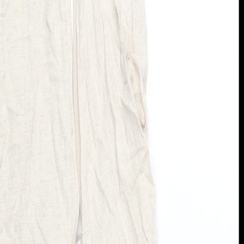 ASOS Womens Beige Viscose Mini Size 10 Halter Zip