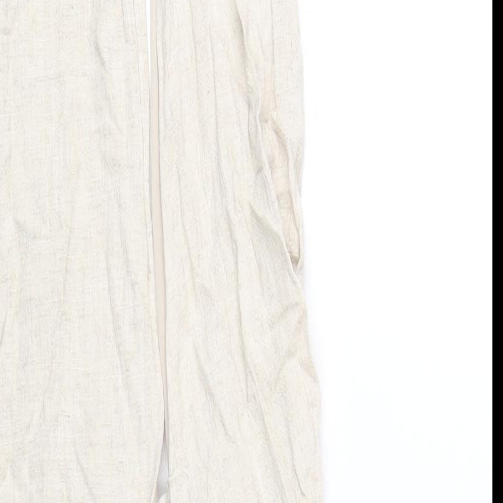 ASOS Womens Beige Viscose Mini Size 10 Halter Zip