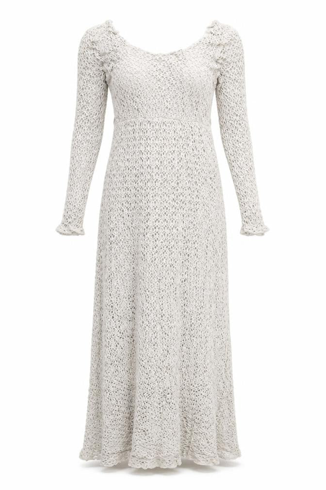 Front view of Cameo Rose women’s beige viscose maxi, size M, scoop neck pullover