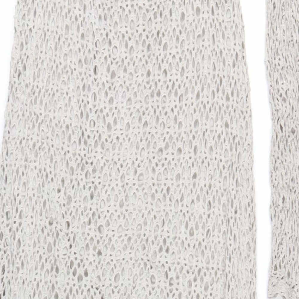 Cameo Rose Womens Beige Viscose Maxi Size M Scoop Neck Pullover