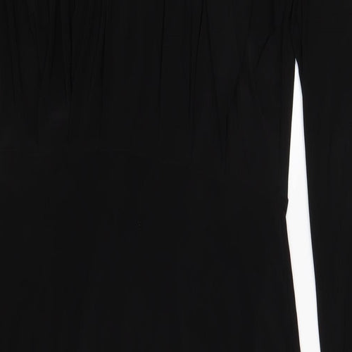 Boohoo Womens Black Polyester Bodycon Size 12 V-Neck Pullover