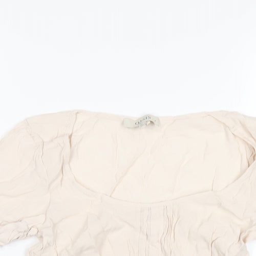 Oasis Womens Pink Viscose Basic Blouse Size 6 Scoop Neck