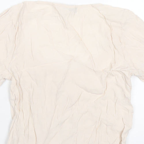 Oasis Womens Pink Viscose Basic Blouse Size 6 Scoop Neck