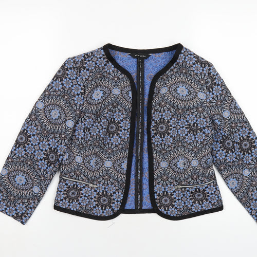 New Look Womens Blue Geometric Jacket Size 6