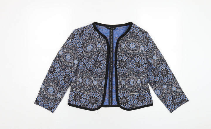New Look Womens Blue Geometric Jacket Size 6