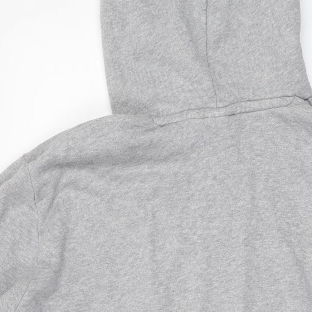 adidas Mens Grey Cotton Pullover Hoodie Size 2XL