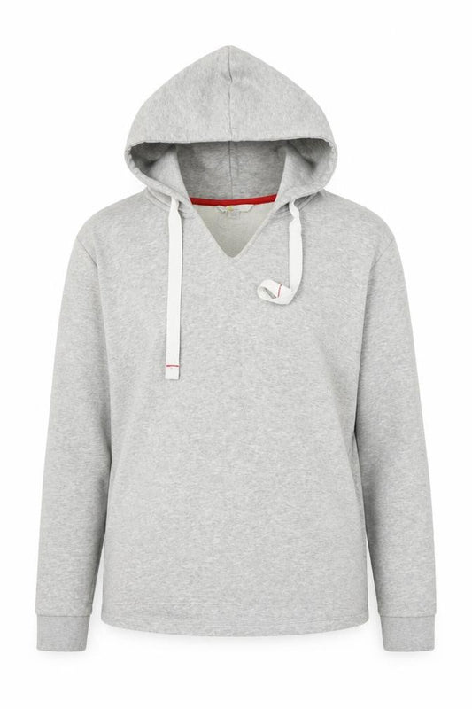 Front view of Bpoden women’s grey cotton pullover hoodie, size S, pullover