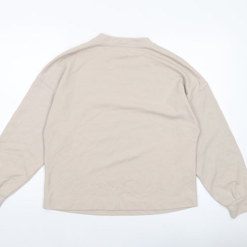 Mnago Womens Beige Polyester Pullover Sweatshirt Size S Pullover