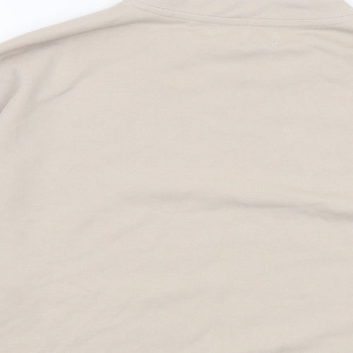Mnago Womens Beige Polyester Pullover Sweatshirt Size S Pullover