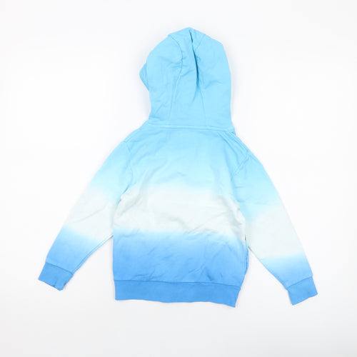Nike Girls Blue Geometric Cotton Full Zip Hoodie Size 5 Years Zip