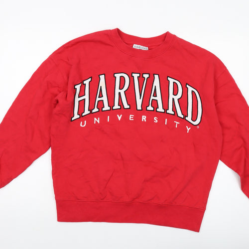Harvard Womens Red Cotton Pullover Sweatshirt Size 10 Pullover