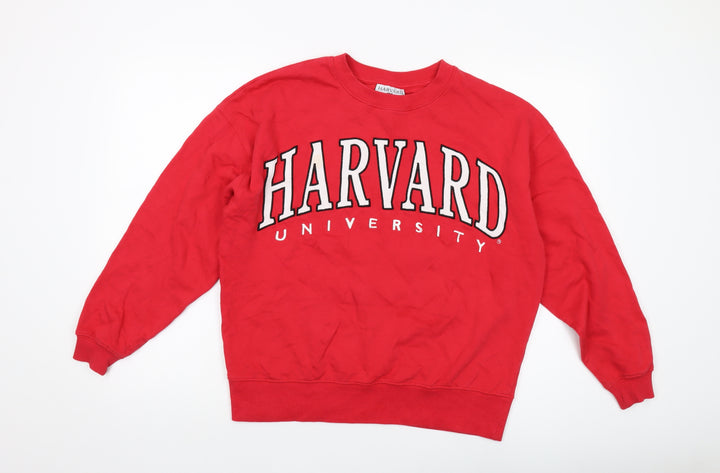 Harvard Womens Red Cotton Pullover Sweatshirt Size 10 Pullover