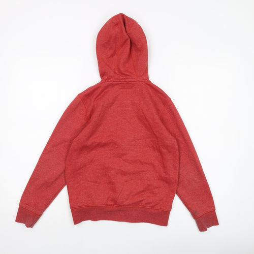 Niek Boys Red Cotton Full Zip Hoodie Size 9 Years Zip