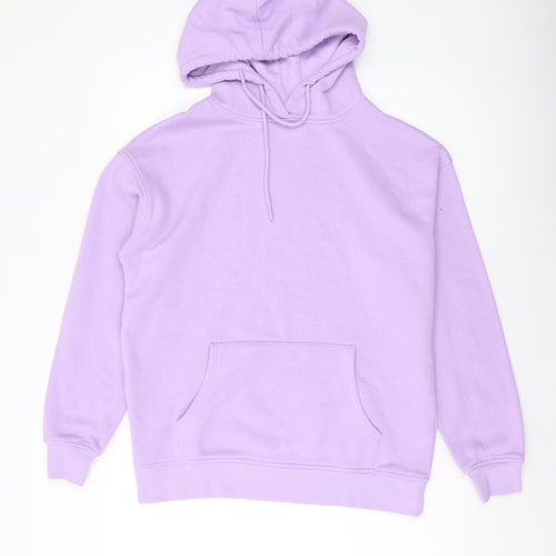 New Look Womens Purple Cotton Pullover Hoodie Size S Pullover