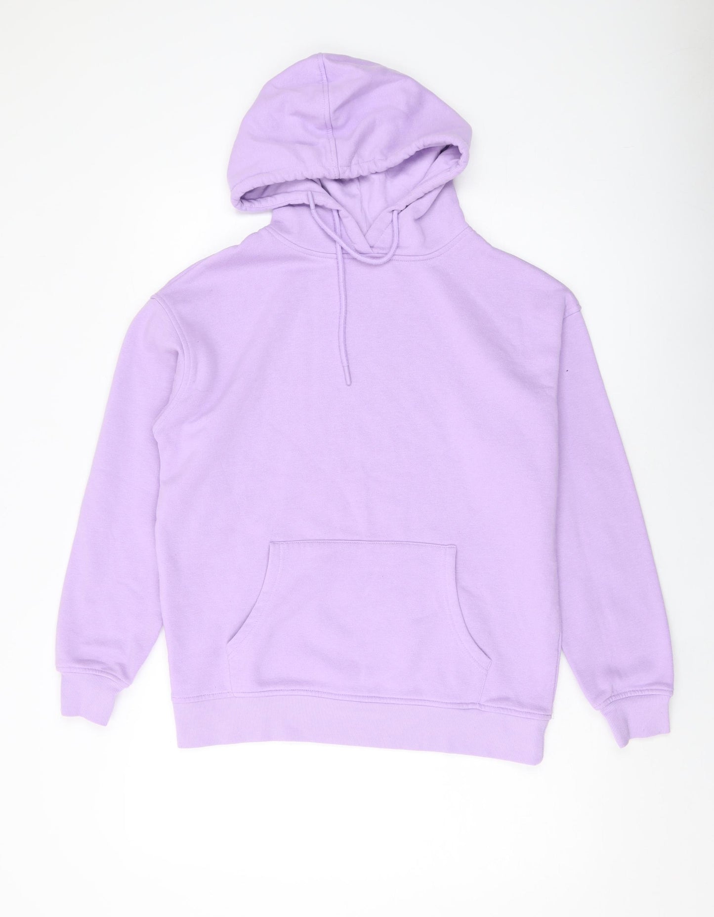New Look Womens Purple Cotton Pullover Hoodie Size S Pullover