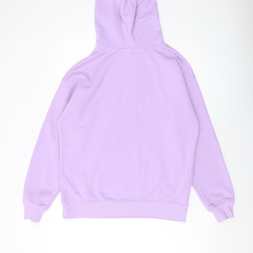 New Look Womens Purple Cotton Pullover Hoodie Size S Pullover