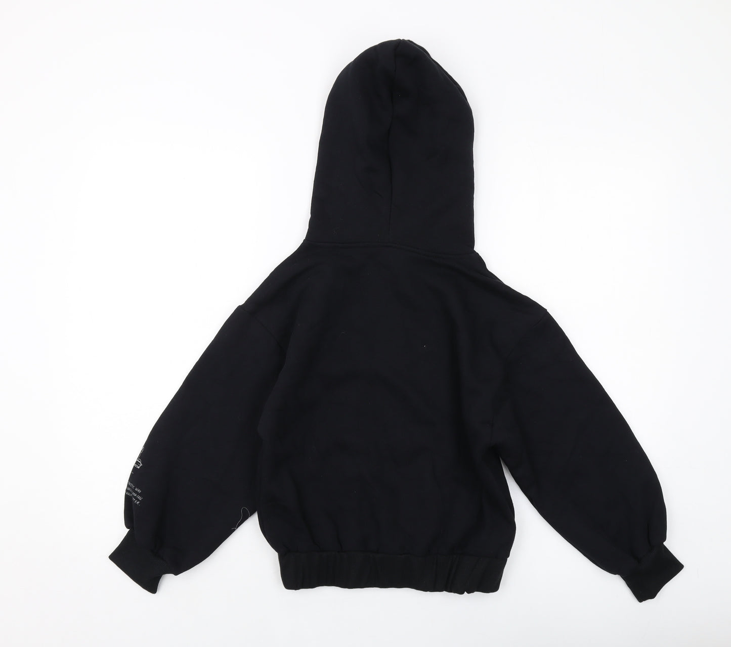 Zara Girls Black Cotton Pullover Hoodie Size 9 Years Pullover - Mickey Mouse