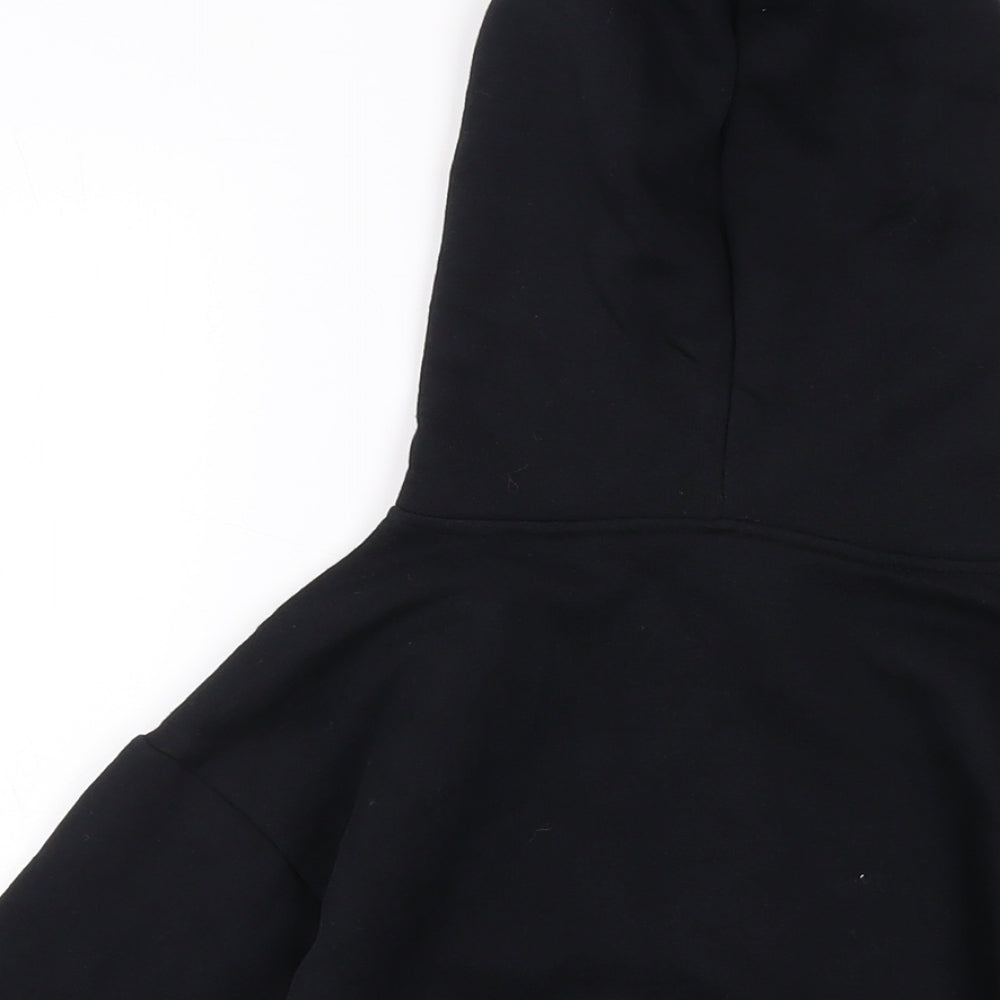 Zara Girls Black Cotton Pullover Hoodie Size 9 Years Pullover - Mickey Mouse