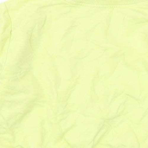Zara Womens Green Cotton Pullover Sweatshirt Size S Pullover
