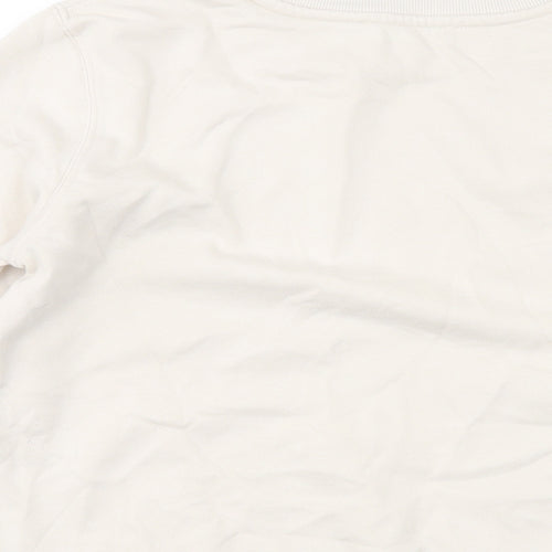 Zara Womens Beige Cotton Pullover Hoodie Size S Pullover